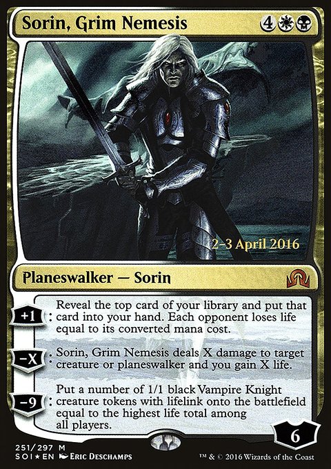 Sorin, Grim Nemesis, Shadows over Innistrad Promos #251s, Magic: The Gathering card