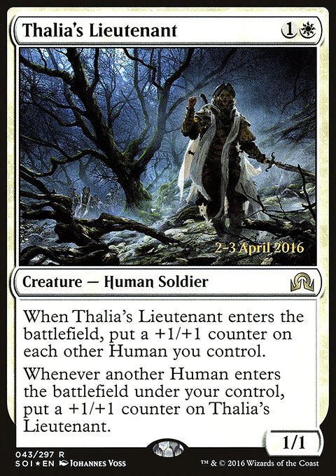 Thalia's Lieutenant, Shadows over Innistrad Promos #43s, Magic: The Gathering card