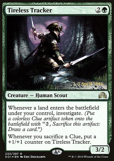 Tireless Tracker, Shadows over Innistrad Promos #233s, Magic: The Gathering card
