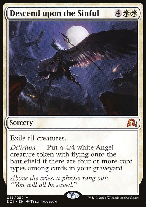 Descend upon the Sinful, Shadows over Innistrad #13, Magic: The Gathering card