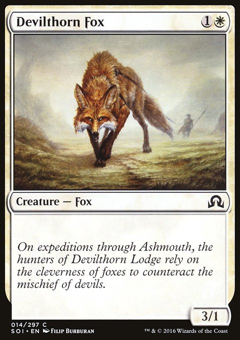 Devilthorn Fox, Shadows over Innistrad #14, Magic: The Gathering card