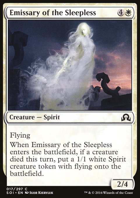 Emissary of the Sleepless, Shadows over Innistrad #17, Magic: The Gathering card