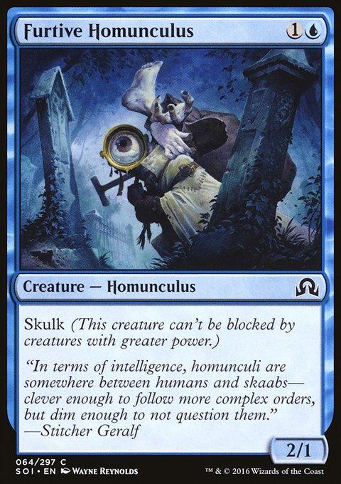 Furtive Homunculus, Shadows over Innistrad #64, Magic: The Gathering card