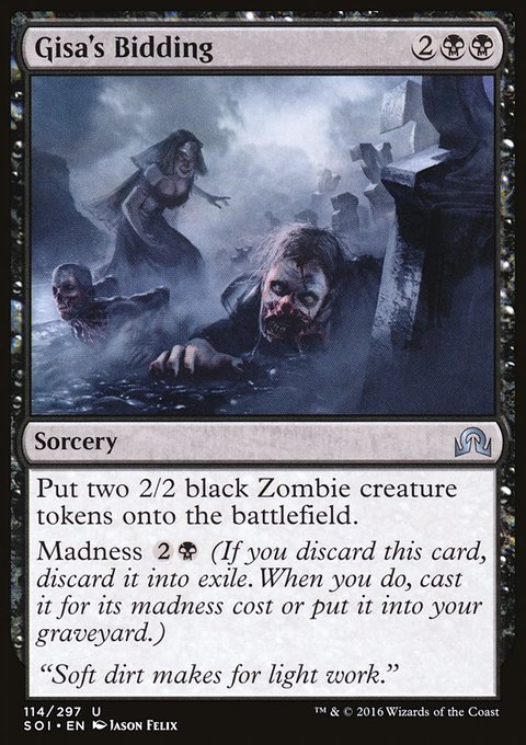 Gisa's Bidding, Shadows over Innistrad #114, Magic: The Gathering card