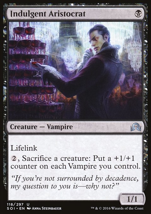 Indulgent Aristocrat, Shadows over Innistrad #118, Magic: The Gathering card