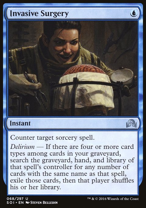 Invasive Surgery, Shadows over Innistrad #68, Magic: The Gathering card