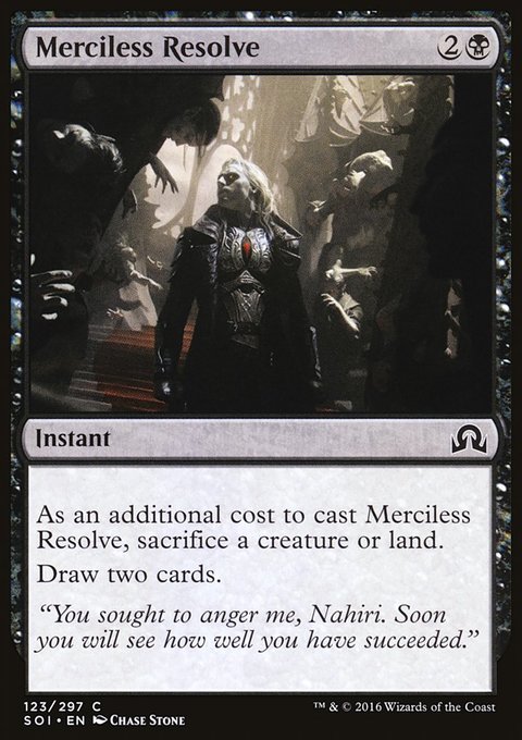 Merciless Resolve, Shadows over Innistrad #123, Magic: The Gathering card