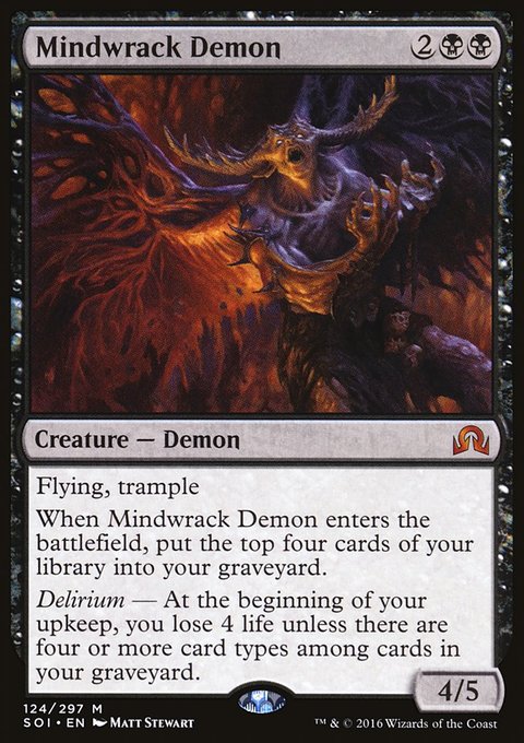 Mindwrack Demon, Shadows over Innistrad #124, Magic: The Gathering card