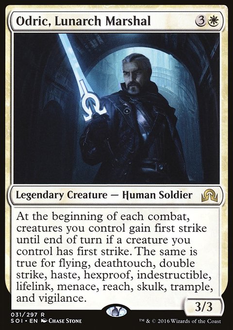 Odric, Lunarch Marshal, Shadows over Innistrad #31, Magic: The Gathering card
