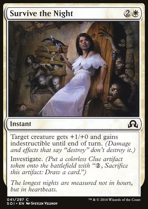 Survive the Night, Shadows over Innistrad #41, Magic: The Gathering card