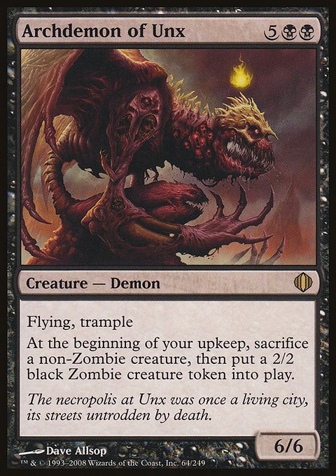 Archdemon of Unx, Shards of Alara #64, Magic: The Gathering card