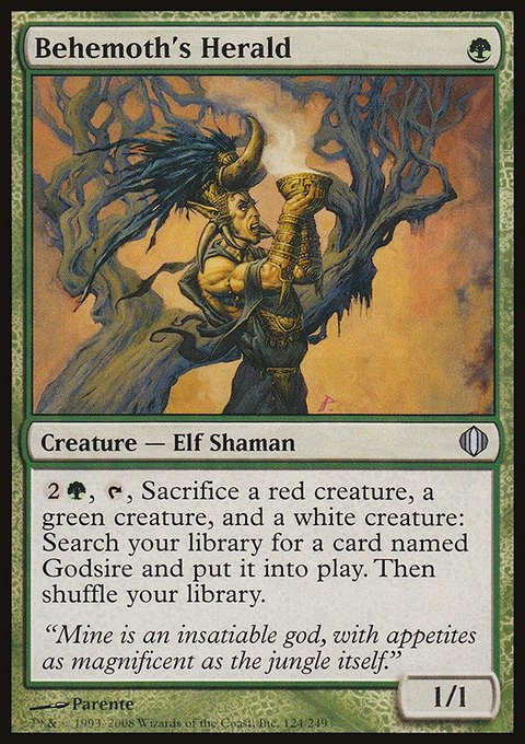 Behemoth's Herald, Shards of Alara #124, Magic: The Gathering card