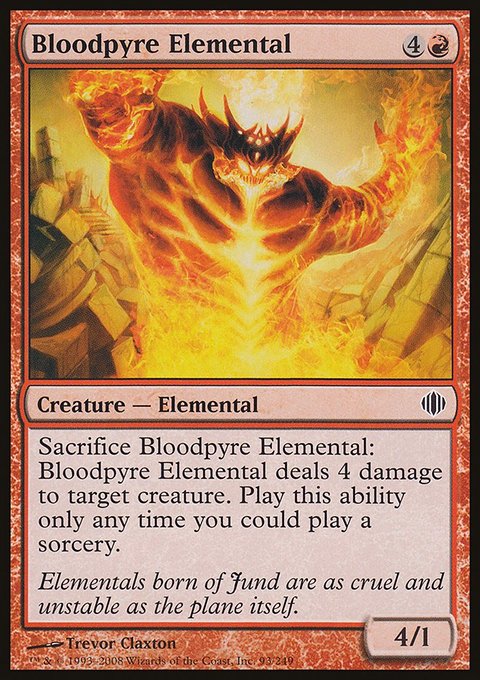 Bloodpyre Elemental, Shards of Alara #93, Magic: The Gathering card