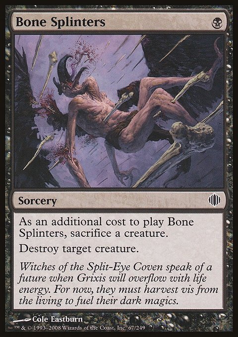 Bone Splinters, Shards of Alara #67, Magic: The Gathering card