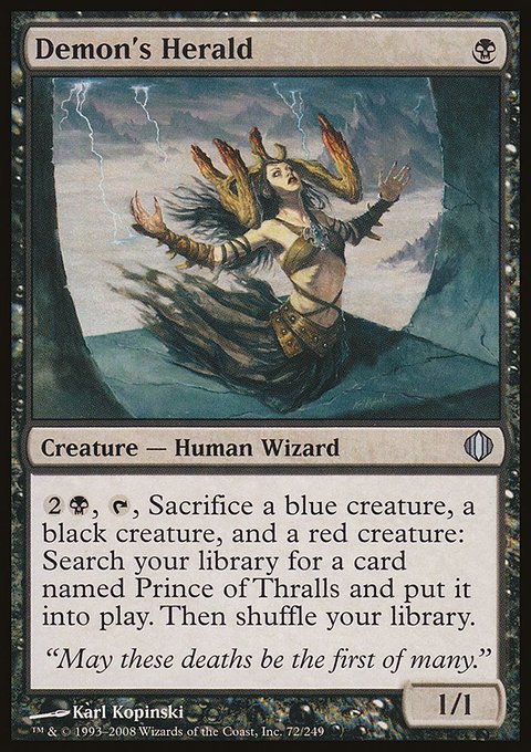 Demon's Herald, Shards of Alara #72, Magic: The Gathering card