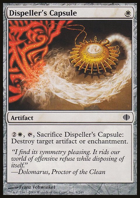Dispeller's Capsule, Shards of Alara #8, Magic: The Gathering card