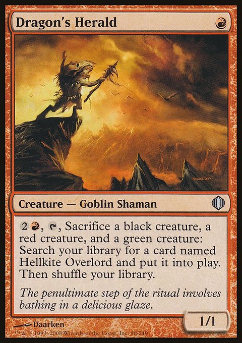 Dragon's Herald, Shards of Alara #98, Magic: The Gathering card
