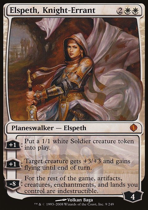Elspeth, Knight-Errant, Shards of Alara #9, Magic: The Gathering card