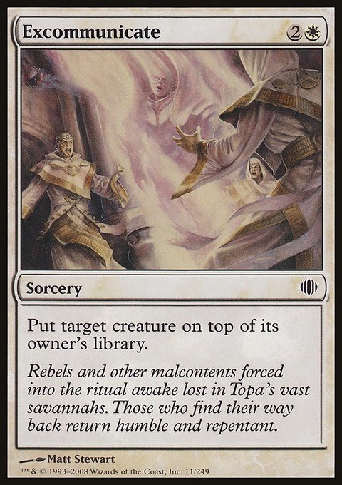 Excommunicate, Shards of Alara #11, Magic: The Gathering card
