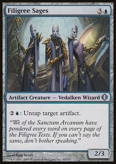Filigree Sages, Shards of Alara #44, Magic: The Gathering card