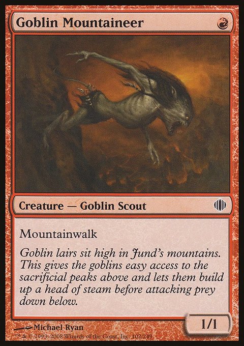 Goblin Mountaineer, Shards of Alara #102, Magic: The Gathering card
