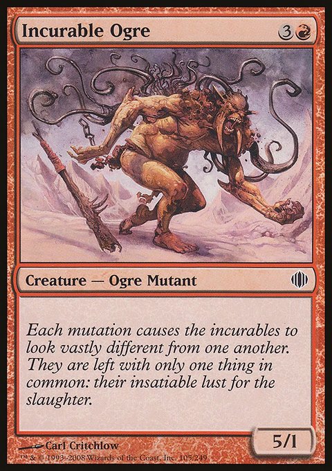 Incurable Ogre, Shards of Alara #105, Magic: The Gathering card