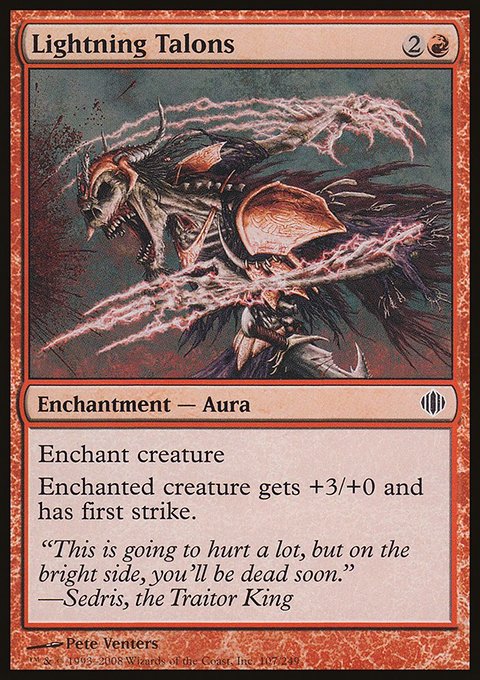 Lightning Talons, Shards of Alara #107, Magic: The Gathering card