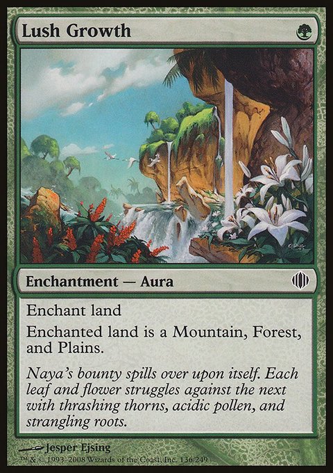 Lush Growth, Shards of Alara #136, Magic: The Gathering card