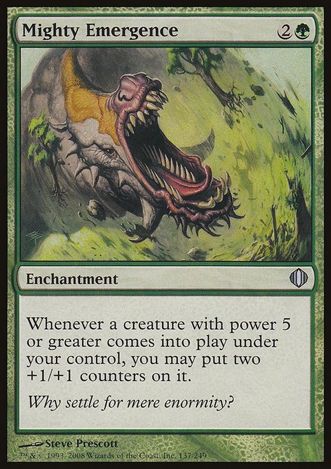 Mighty Emergence, Shards of Alara #137, Magic: The Gathering card