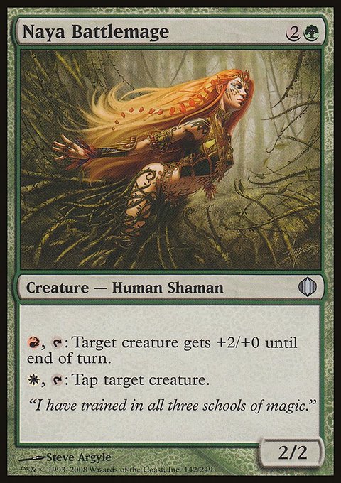 Naya Battlemage, Shards of Alara #142, Magic: The Gathering card