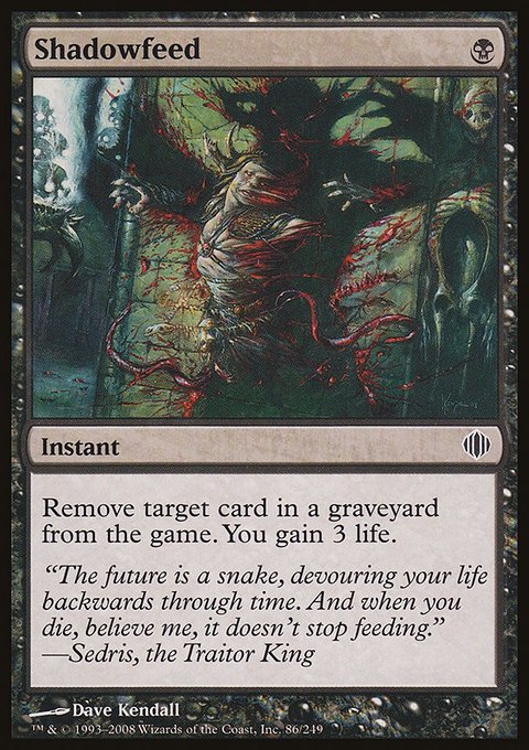 Shadowfeed, Shards of Alara #86, Magic: The Gathering card