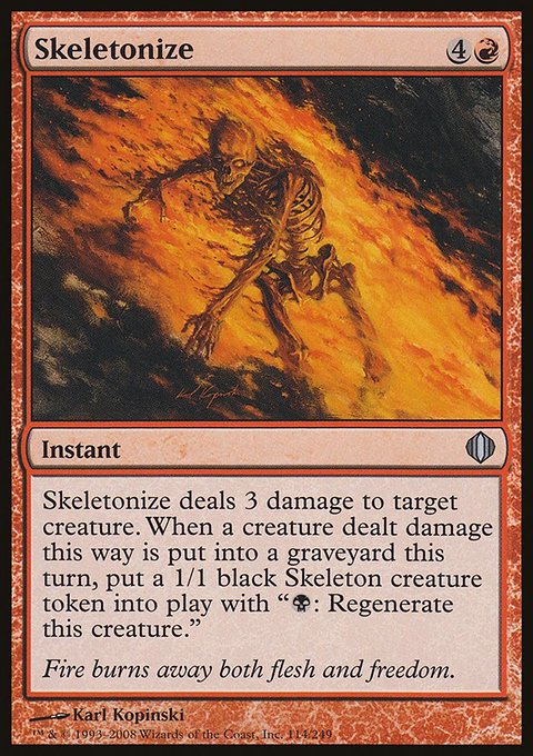 Skeletonize, Shards of Alara #114, Magic: The Gathering card