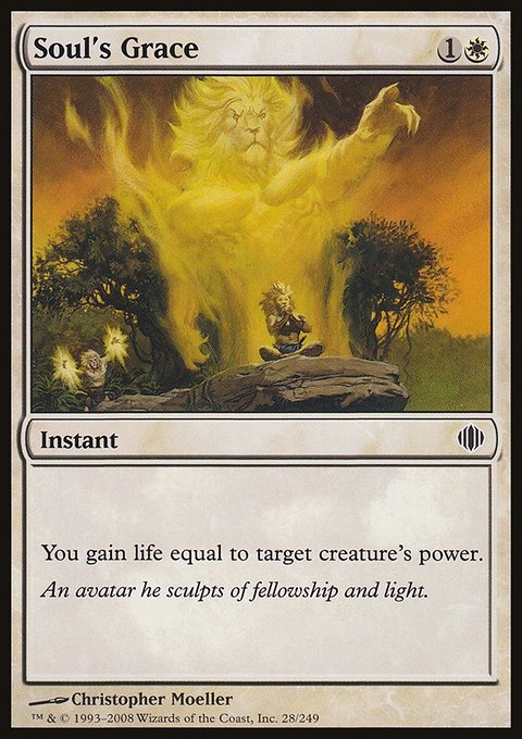 Soul's Grace, Shards of Alara #28, Magic: The Gathering card