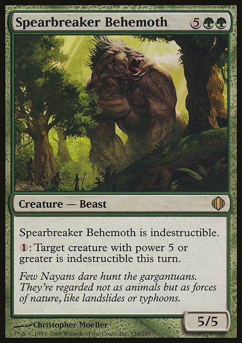 Spearbreaker Behemoth, Shards of Alara #150, Magic: The Gathering card