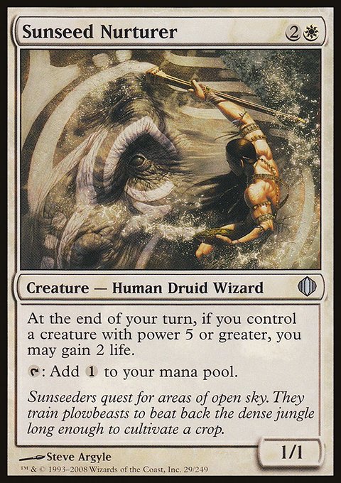 Sunseed Nurturer, Shards of Alara #29, Magic: The Gathering card