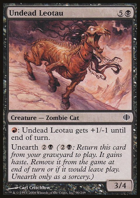 Undead Leotau, Shards of Alara #90, Magic: The Gathering card