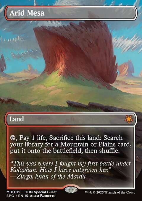 Arid Mesa, Special Guests #109, Magic: The Gathering card