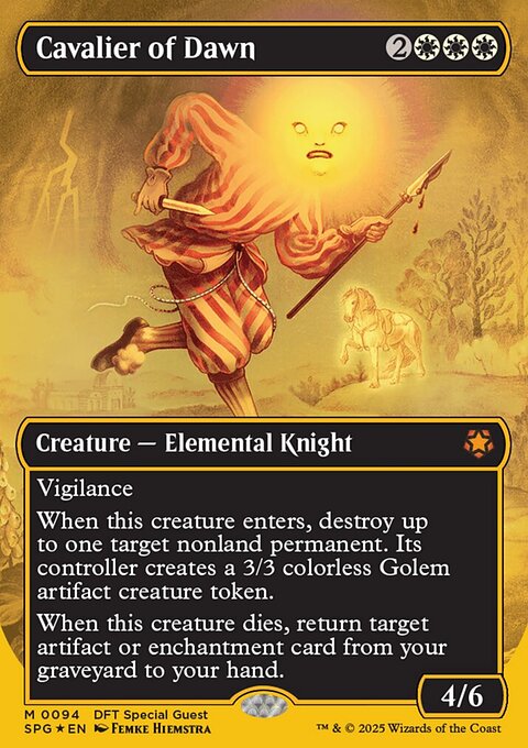 Cavalier of Dawn, Special Guests #94, Magic: The Gathering card
