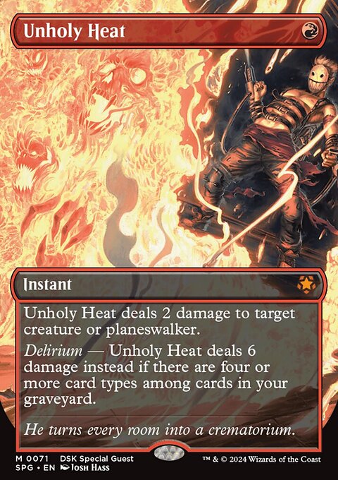 Unholy Heat, Special Guests #71, Magic: The Gathering card