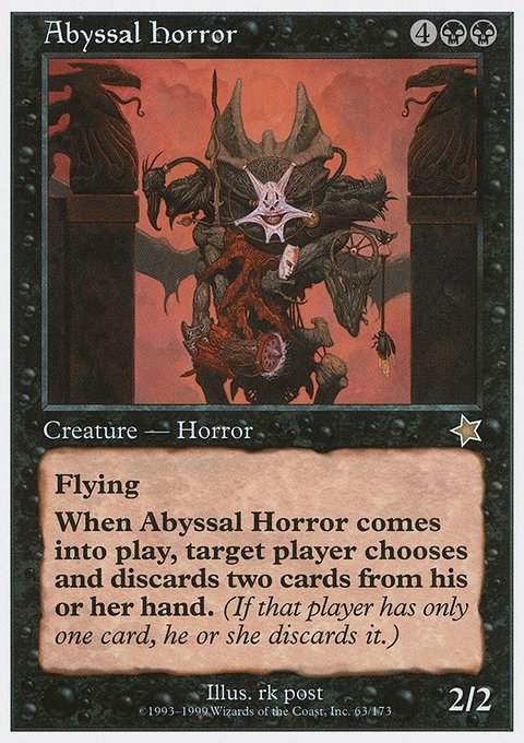 Abyssal Horror, Starter 1999 #63, Magic: The Gathering card