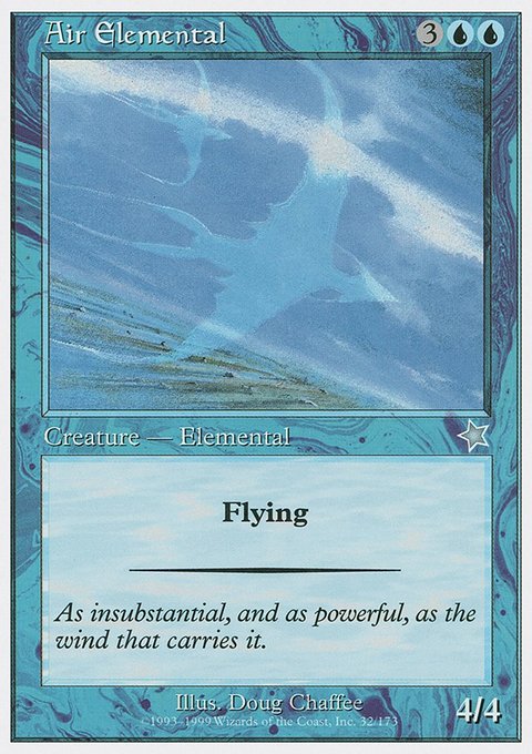 Air Elemental, Starter 1999 #32, Magic: The Gathering card
