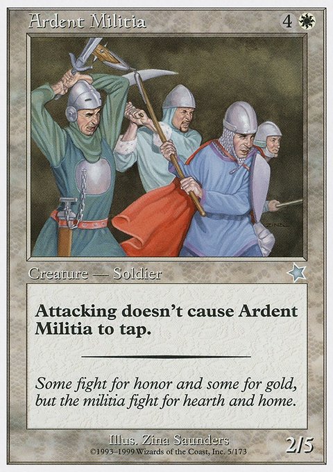 Ardent Militia, Starter 1999 #5, Magic: The Gathering card