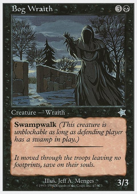 Bog Wraith, Starter 1999 #67, Magic: The Gathering card
