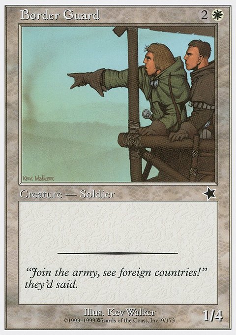 Border Guard, Starter 1999 #9, Magic: The Gathering card
