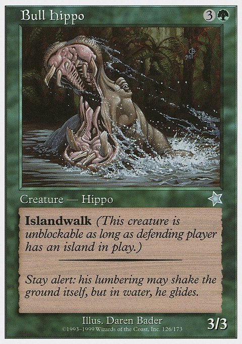 Bull Hippo, Starter 1999 #126, Magic: The Gathering card
