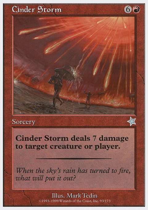 Cinder Storm, Starter 1999 #93, Magic: The Gathering card