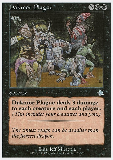 Dakmor Plague, Starter 1999 #72, Magic: The Gathering card