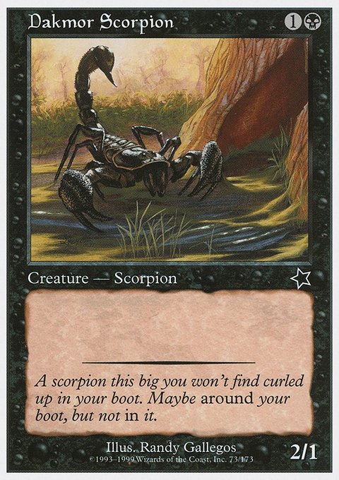 Dakmor Scorpion, Starter 1999 #73, Magic: The Gathering card