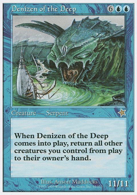Denizen of the Deep, Starter 1999 #35, Magic: The Gathering card