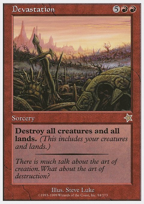 Devastation, Starter 1999 #94, Magic: The Gathering card